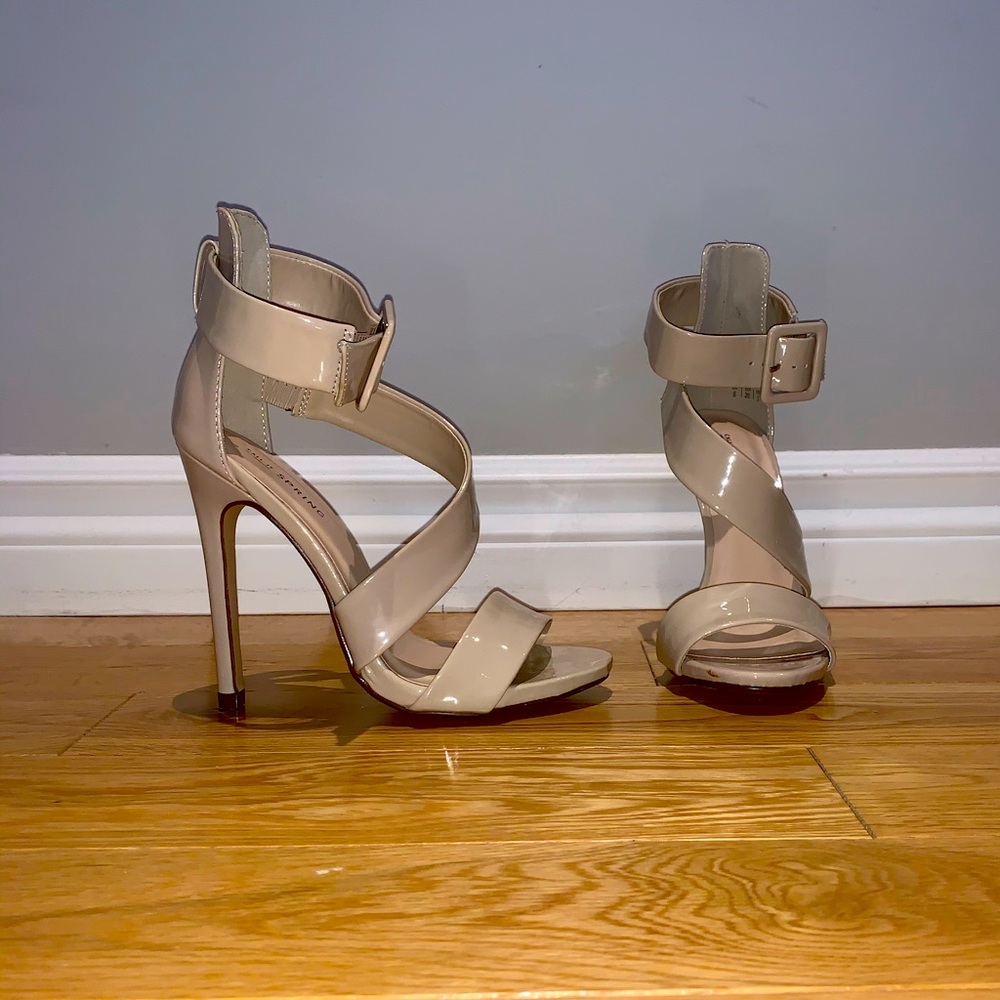 Nude stiletto sandals